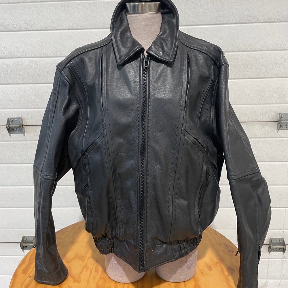 River Road Leather Moto/Bomber Jacket